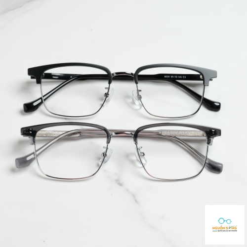 Gọng Kính Cận Hợp Kim Unisex G2684 (Đen Xám)